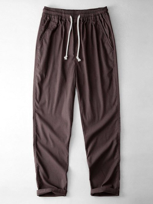 Stripe Crochet Button Up Shirt & Straight Leg Linen Pants
