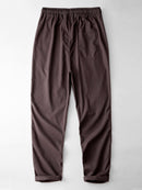 Stripe Crochet Button Up Shirt & Straight Leg Linen Pants