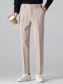 Geometric Jacquard Knitted Polo Shirt & Slim Fit Tapered Trousers