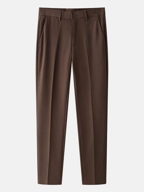 Striped Gradient Knitted Polo Shirt & Slim Fit Tapered Trousers