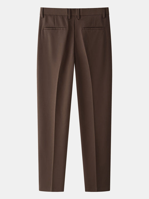 Striped Gradient Knitted Polo Shirt & Slim Fit Tapered Trousers