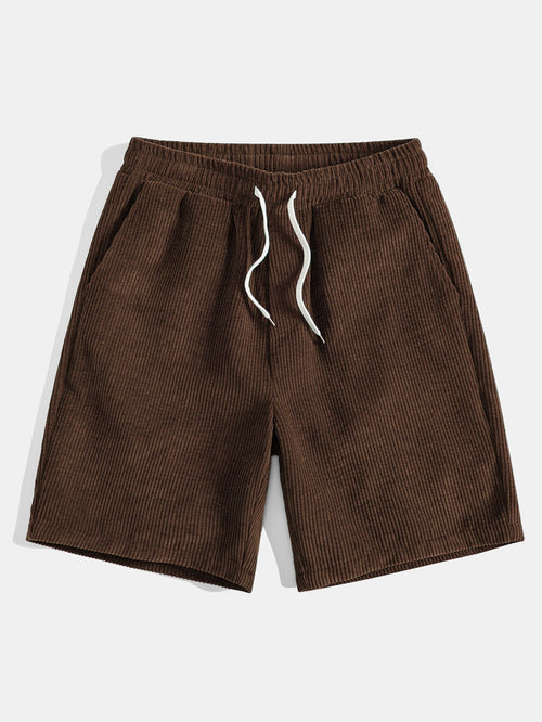Los Angeles Print Heavy Weight Oversize T-Shirt & Corduroy Shorts