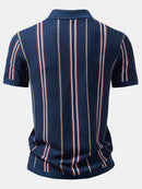 Stripe Crochet Button Up Shirt & Straight Leg Linen Pants