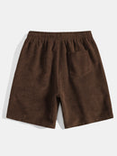 Monaco Slogan Print Drop Shoulder Oversize T-Shirt & Drawstring Corduroy Shorts