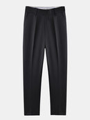 Long Sleeve Stripe Button Up Shirt & Slim Fit Tapered Trousers