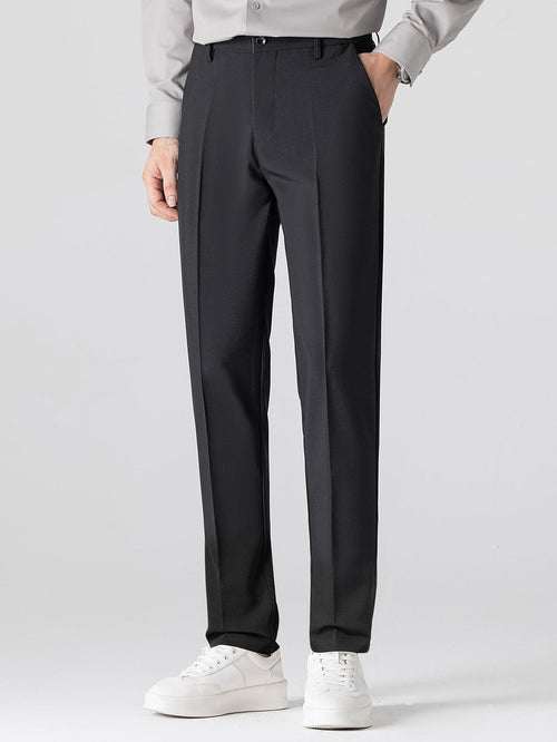 Rhombus Textured Zip Up Knitted Polo Shirt & Slim Fit Tapered Trousers