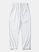 Geometric Striped Jacquard Button Up Shirt & Crinkle Textured Straight Leg Pants