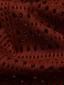Crochet  V Neck Polo Shirt & Straight Leg Linen Pants