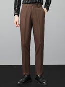Stripe Geometric Jacquard Knitted Polo Shirt & Slim Fit Tapered Trousers