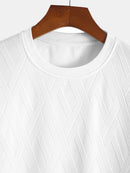Relax Fit Diamond Jacquard T-Shirt & Diamond Jacquard Shorts