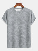 Striped Jacquard T-Shirt & Shorts Set