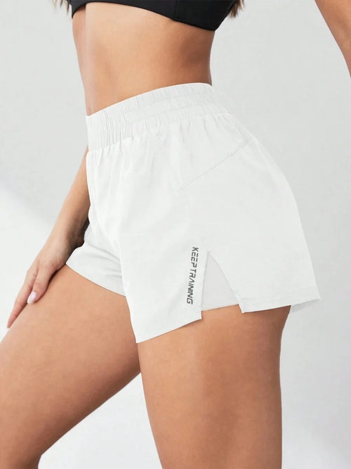 Faux Two-Piece Women's Anti-Exposure Yoga Shorts
