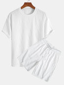 Relax Fit Diamond Jacquard T-Shirt & Diamond Jacquard Shorts