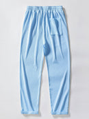 Muscle Fit Ribbed Button Up Shirt & Straight Leg Ribbed Pants