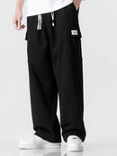 Relax Fit Long Sleeve 2 In 1 Waffle T-Shirt & Relax Fit Straight Leg Jersey Cargo Pants